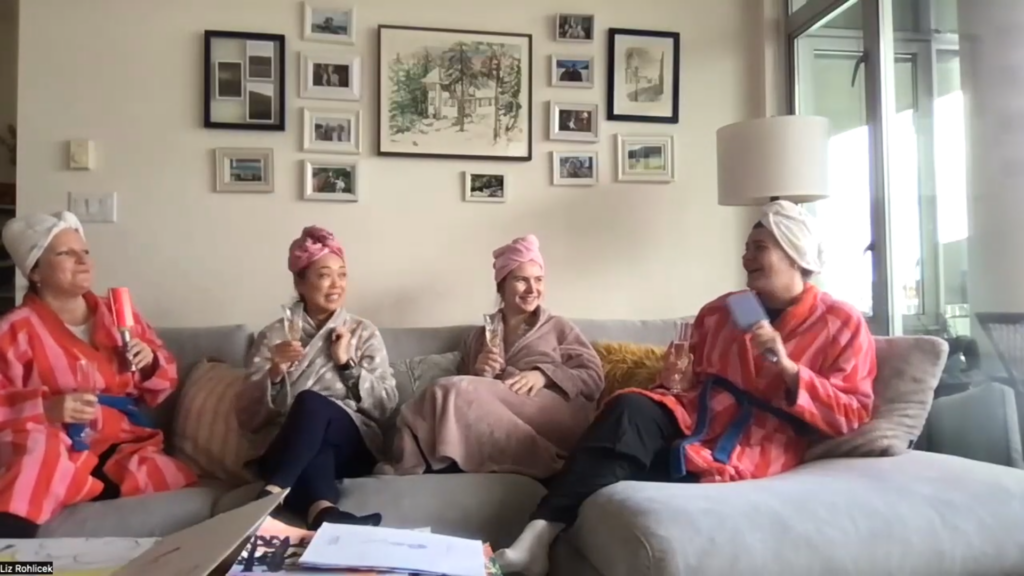 Pod 4's "Robe Report" presentation in a podcast / daytime television style.